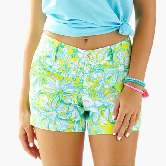 Lilly Pulitzer Callahan Shorts Dandelion Yellow Beach Gypsies | Size 0 NWT - Picture 1 of 13